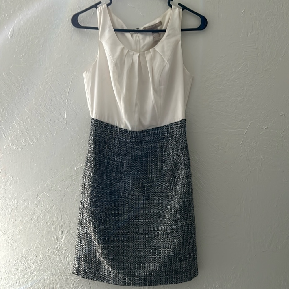Banana republic two toned tweed dress
